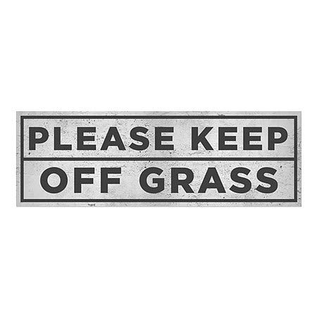 CGsignLab | Molimo da se držite od trave-massic sive prozore Cling | 36 x12