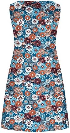 Ljetne haljine za žene 2023 casual labavi protočni sandress boho cvjetni print tenk haljina okrugla vrata s
