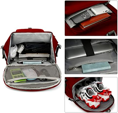 Teretana Dufffle Backpack 4-smjerni vodootporan sa odjeljkom za obuću za putovanja Pješački laptop,