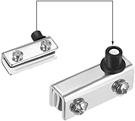 Uxcell 5-6mm staklena vrata Dvostruka magnetna ulova zatvara ABS bijela sa stezaljkom
