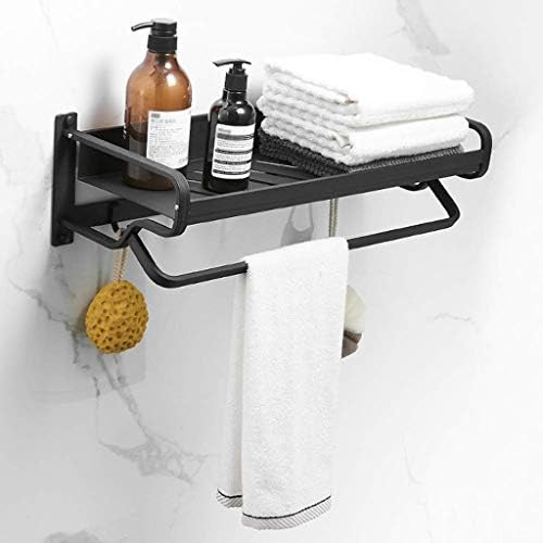 Xjjzs regali za ručnike za polica za kupatilo sa držačem za ručnike i kuke na zidu na zidu multifunkcionalne