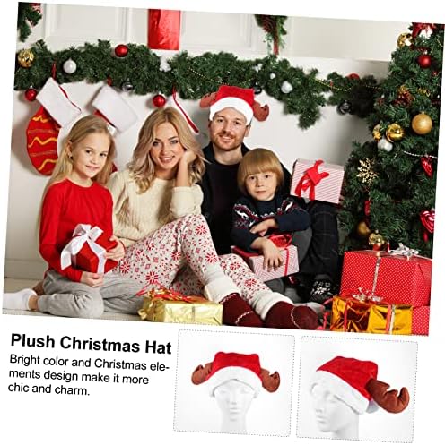 KESYOO 1pc Božić Rog šešir Santa šešir za odrasle pliš Božić šešir Party šešir Disfraz de Santa Claus Para