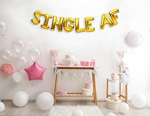 Partyforever Single AF baloni Banner Zlatni znak za dekorce za razvod znak