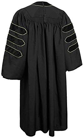 Graduationmala Deluxe doktorska diplomska haljina za fakultet i profesor baršun sa zlatnim cijevima