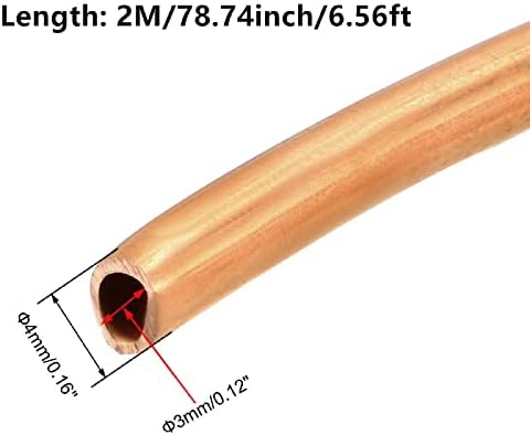 Bakrena cijev, 1/8 ID × 5/32 BEASRESS Okrugle cijevi, 6,56ft Dužina mekane bakrene cijevi za