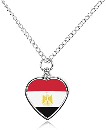 Egipatska Zastava štampana ogrlica od urne za kućne ljubimce za pepeo kremiranje srca nakit spomen privjesak