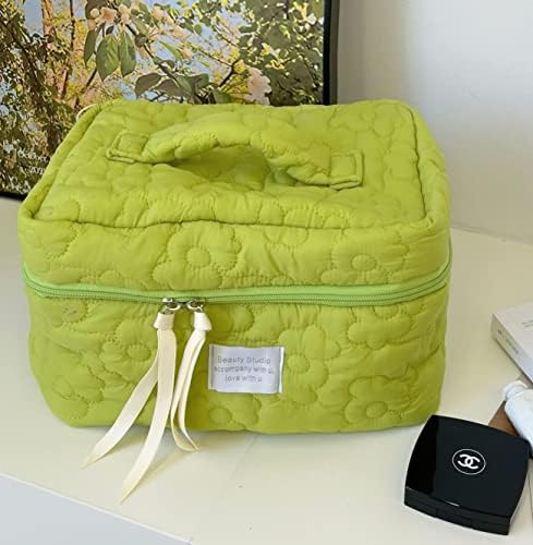 TYFLOVE Kawaii pamučna torba za šminkanje velika putna kozmetička torba estetska cvjetna torbica za šminkanje