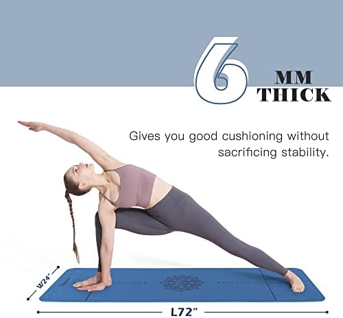 Yoga Mat non Slip, Pilates fitnes prostirke, ekološki prihvatljive, prostirke za jogu debljine 1/4 za žene, prostirke