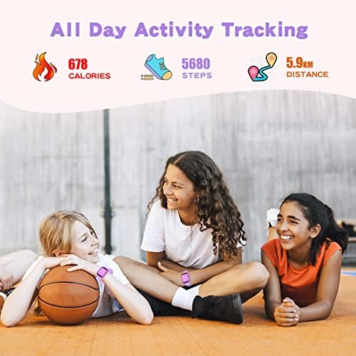 Dječji fitness Tracker Boys Girls, IP68 vodootporan pametni sat za djecu sa 19 sportskih načina aktivnosti