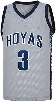Cgubji muški 3 Georgetown Collegiate Atletski vezeni Retro košarkaški dres