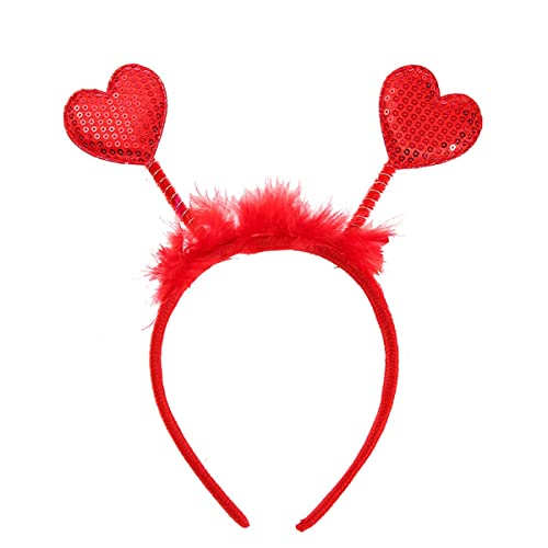 HOXIEYA trake za Valentinovo Crvene svjetlucave headbands Holiday Party Poklon Valentines dekoracija