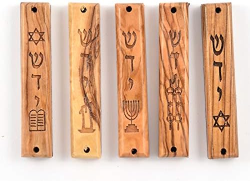 Peer Hastam set od 5 futrola Mezuzah sa simbolima