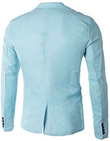 WenKomg1 Business Blazer za muškarce Slim Fit Ponudite jedan kaput s jednim gumbom Jednobojna jakna dugi