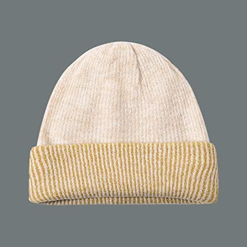 Zimska beani šeširi Žene Ležerne prilike, Chill Chint CAP CAP CAP Vjetrootporna bejzbol kape pleteni šešir