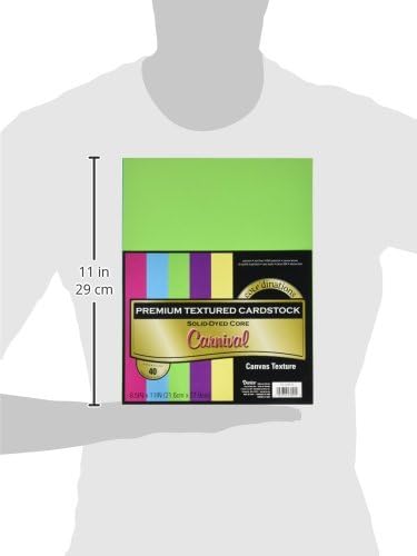Core'Dination Wree Pack Canvas Cardstock 8.5 X11 40 / PKG, karnevalski asortiman