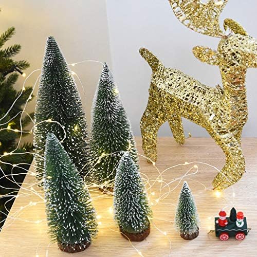 Abaodam 12pcs Božićni dekor mini božićno drvce sa ukrasima tablice od drveta za ukrašavanje kućnog Xmasa