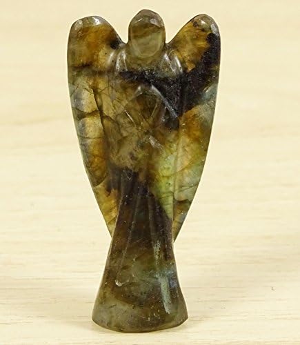 Reikiera Conchshell ručni isklesan džep kristalno čuvar labradorite Angel Healing Reiki figurine kip