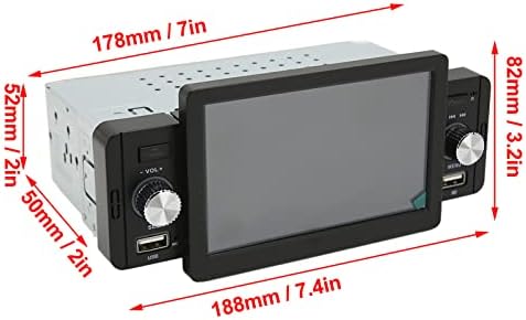 Dauerhaft MP5 AV FM player, jednokrevetni automobil audio player USB sučelje 2 kanala izlaz 5in dodirni ekran