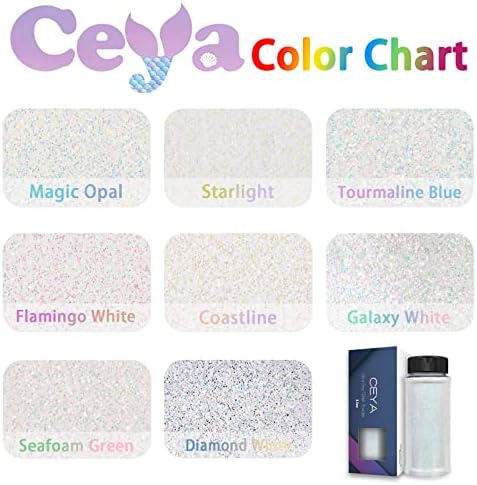 CEYA High Gloss prah ultra ultrani sjaj, 3.5oz / 100g Diamond White Glitter Craft Glitter