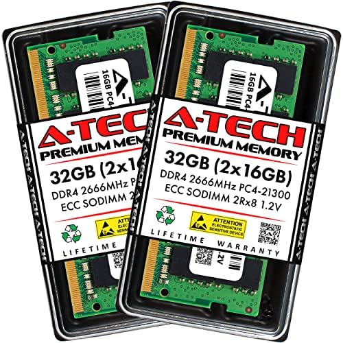 A-Tech 32GB komplet RAM-a za sinologiju rackstation RS822RP + NAS | DDR4 2666MHz PC4-21300 ECC SODIMMM 2RX8