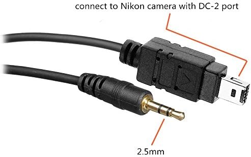 LGShop kabel kablovski kabel 2,5 mm - N10 / DC2 kamera Priključni utikač za Nikon D3100 D3200 D3200 D5000