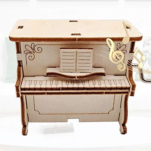 Zhyh muzička kutija drvena ruka klavir oblik muzičke kutije za rođendanski poklon zabava za vjenčanje