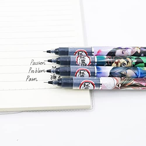 Anime olovke 4pcs crni olovke gel olovke školski pribor za djecu tinejdžeri studenti nastavnici