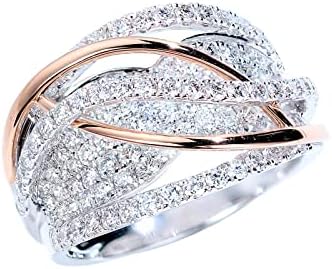 Modni dvostruki Cirkon slatki prstenovi za žene nakit rođendanski prijedlog prsten prsten poklon