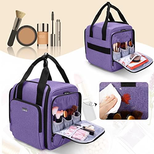 BAFASO putna torba za šminkanje sa 4 unutrašnje uklonjive torbice, multifunkcionalna kozmetička torbica , ljubičasta