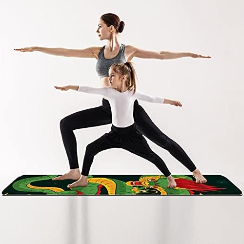 Debela neklizajuća Vježba & amp; fitnes 1/4 prostirka za jogu sa rukom nacrtanim tradicionalnim kineskim