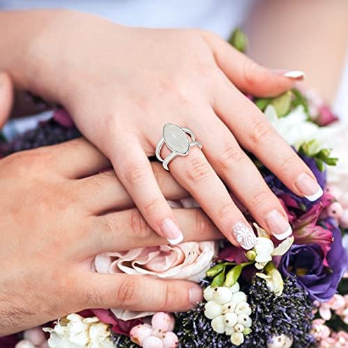Vjenčani i angažman prstenovi za žene pozlaćene 925 srebrnih vintage bijelih draguljarskih nakita