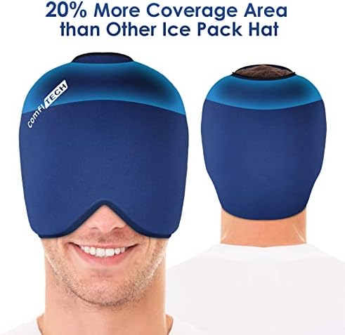 ComfiTECH Migraine Ice Head Wrap, headache Relief Hat for Migraine & amp; gležanj Ice Pack za povrede