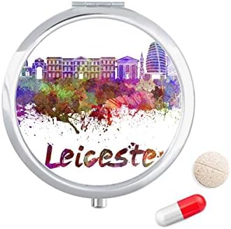 Leicester Britain City Akvarelna Torbica Za Pilule Džepna Kutija Za Skladištenje Lijekova