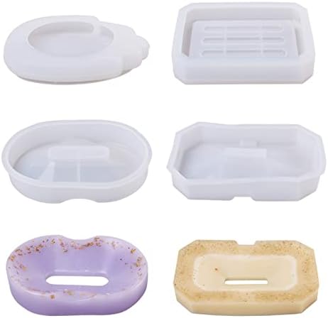 Boutigem 4pcs DIY sapun kutija Silikonski kalupi za lijevanje ukrasa za uređenje suđe sa sapunom