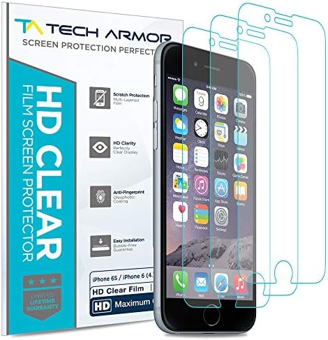 Tech Armor High Definition HD - clear film zaštitnik ekrana za Apple iPhone 6S / iPhone 6 [3-Pack]