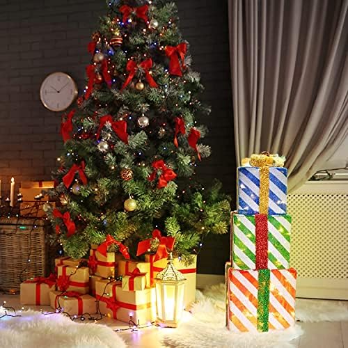 Božićni ukrasi osvijetljene poklon kutije, osvjetljavaju poklon kutiju za unutarnju vanjsku Xmas Xmas Tree