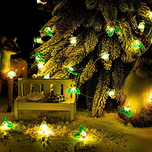Božić Decor Lights božićno drvo voće string Lights 10 Feet Silver Wire 40 LED USB i baterija