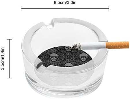 Psychedelic lobanje cigaretna staklena pepeo ashtrays okrugli nosač za pušenje pepeo za pepeo