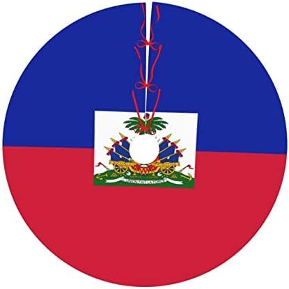 Suknja za božićnu drvvu, 30-48 inča Haiti zastava za zastavu za božićne ukrase za odmor ukrasi za odmor