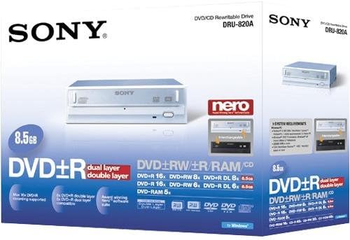 Sony DRU-820a Interni DVD+ / - RW 16x dvoslojni / dvoslojni DVD pogon sa dva formata
