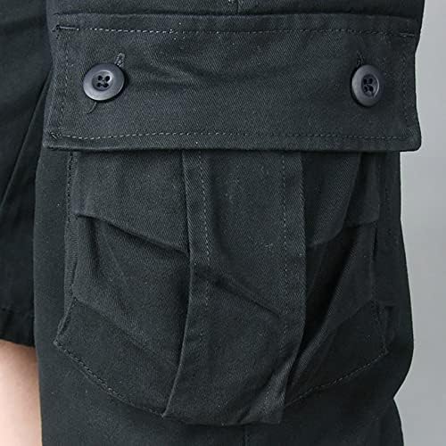Ymosrh Muške kratke hlače Ležerne prilike sa sredinim strukom Obrezane pantalone Multi džepovi na otvorenom ravne pantalone za noge Hlače za muškarce