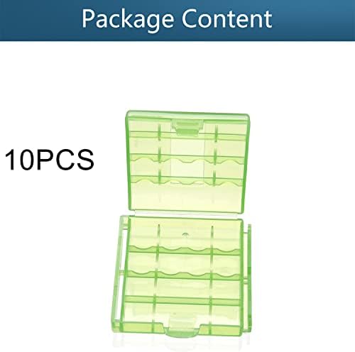 10pcs 4 x AA Držač za pohranu baterije Organizator kutije zelena, aicosineg