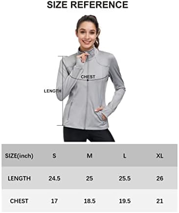 Cozzyon ženski atletic puni zip lagana joga vježbanje staze sportske jakne sa rupama za palčeve