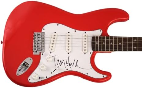 Tony Hawk potpisan autogram utrke u cijelom veličini Car Red Fender Stratocaster Električna gitara sa