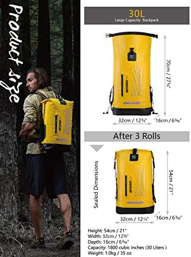 Iritbag vodootporni ruksak suha torba 20l / 30l / 40l, plutajući suhi ruksak vodootporan za muškarce,