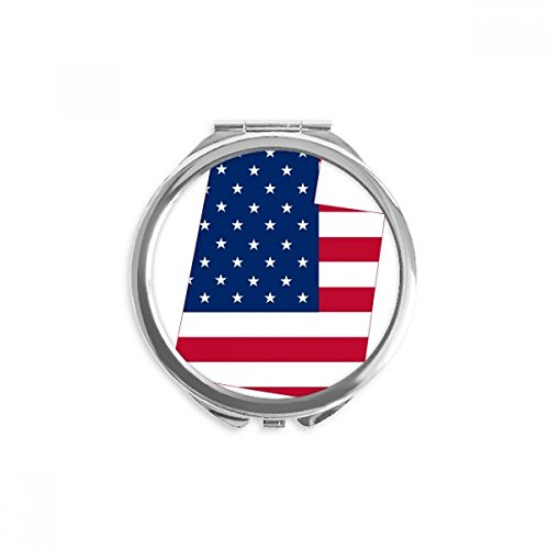 Utah Amerika SAD Map Stars Stripes zastava za ruku Kompaktno ogledalo okruglo Prijenosno džepno staklo