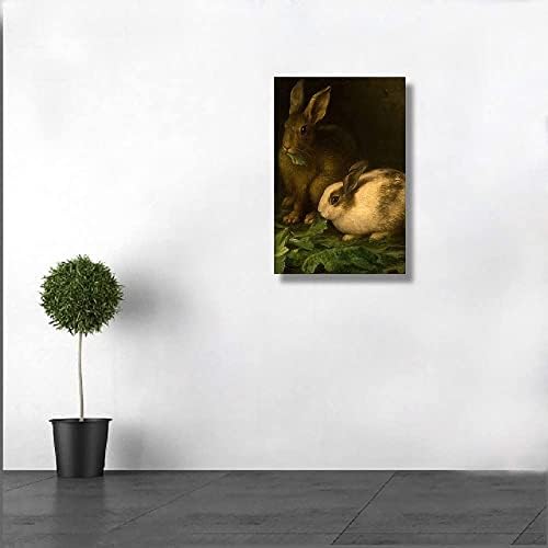 Bunny Rabbit Poster Dekoracije Za Zidnu Umjetnost Uokvireno Platno Životinjski Otisci Vintage Umjetničko