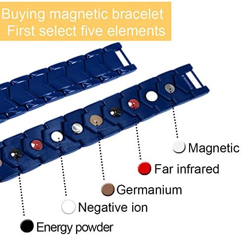N + nitrolube muške magnetne terapijske narukvice narukvica od nehrđajućeg čelika za muškarce Energy