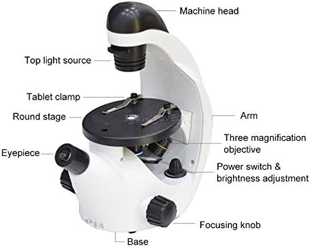 Digitalni mikroskop Monokularni Trostruki 4x 10x 20x grubi 40x-320x fokusiranje kućne škole nauka obrazovni
