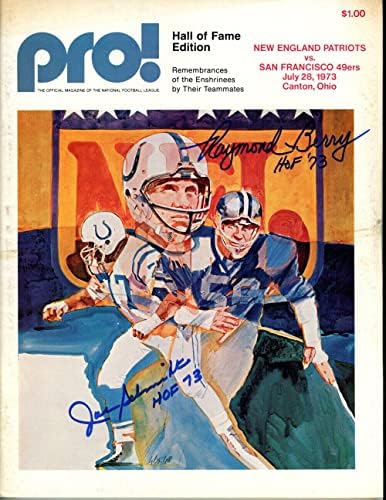Raymond Berry & amp; Joe Schmidt potpisan 1973 Pro Magazine HOF Beckett 38066-potpisanim NFL časopisi